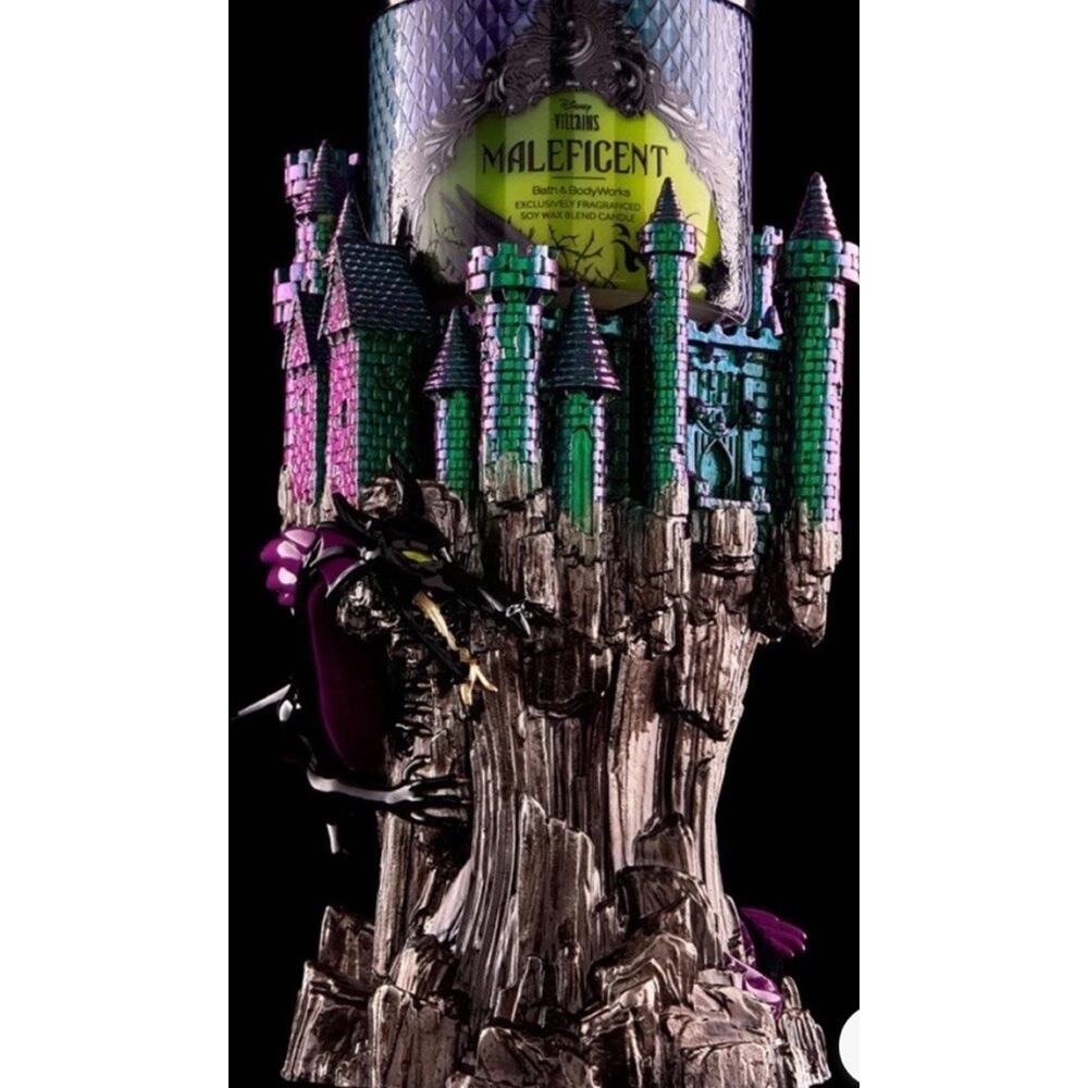 Bath & Body Works Maleficent Dragon Castle Disney Villains 3-Wick Candle Holder